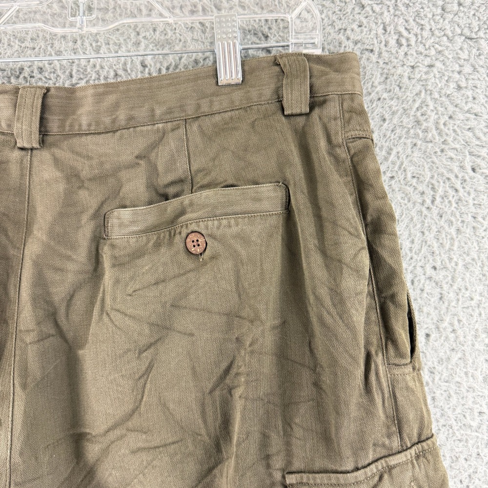 Tommy Bahama Herringbone Cargo Shorts Mens 35 Brown‎ Pleated Utility Outdoor - Picture 10 of 13